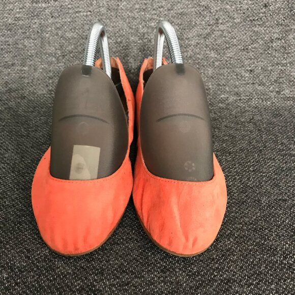 Madden Girl Harmonee Coral Canvas Slip On Ballet Flats Zip Back Gold Studs Sz 6 - Picture 4 of 8